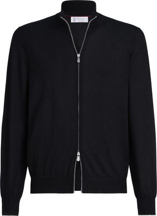 Brunello Cucinelli Cashmere and silk cardigan in Black at Nordstrom, Size 54 It