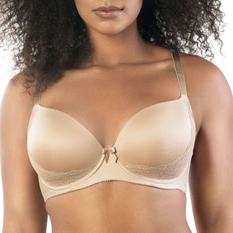 Affinitas Casey Plunge Molded T-Shirt Bra in E. Nude at Nordstrom, Size 32J