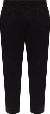 Giorgio Armani Taps toelopende beenbroeken - Heren - Slim Fit Broeken - Zwart - 2XL - Katoen - Broeken