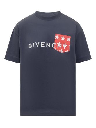 Tシャツ・カットソー GIVENCHY SS25 Powder blue cotton shirt (BW61591557 453) Givenchy: Blue T-Shirts now up to −55% | Stylight