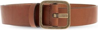 Dsquared2 Leather Belt - Dames - Riemen - Bruin - 75 CM - Leer - Accessoires