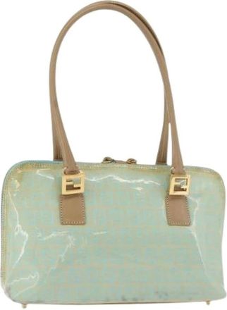 Fendi Pre-owned schoudertas - Dames - Pre-owned - Groen - Maat: ONE Size Zijde