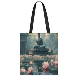 Generic Art Peaceful Womens Tote Casual Shopping Bag Lightweight Shoulder Bags Hobos Handbag for Work Travel Daily 35x40cm