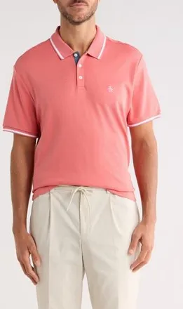 Original Penguin Tipped Cotton Interlock Polo in Faded Rose at Nordstrom Rack, Size Xx-Large
