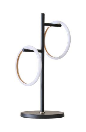 Brightech Saturn 21 LED Table Lamp with Built-In 3-Way Dimmer and 2 Removable Ring Lights in Classic Black at Nordstrom