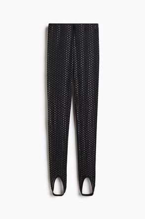 H&M Leggings mit Strass und Fusssteg - Schwarz