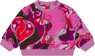 Pucci Sweatshirts, female, Pink, 12 Y, Orchidee Print Sweatshirt