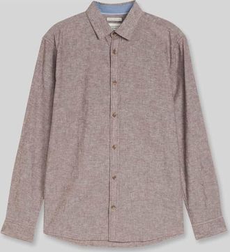 Tom Tailor Regular Fit Freizeithemd aus Leinen-Baumwolle-Mix in Hazel, Gr&ouml;&szlig;e XXXL