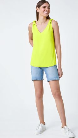 Roman Tie Detail Strap V-Neck Cami Top