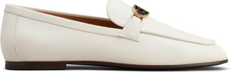 Tod's logo-plaque leather loafers - women - Goat Skin/Calf Leather/Calf Leather - 38 - White