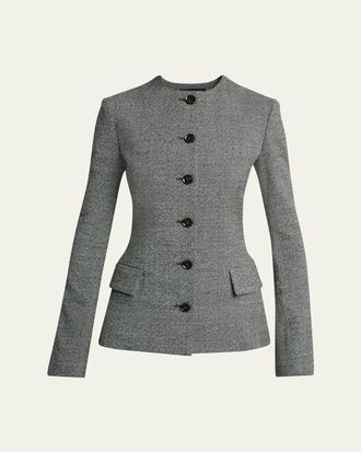 Proenza Schouler Annemarie Slim Melange Wool Jacket