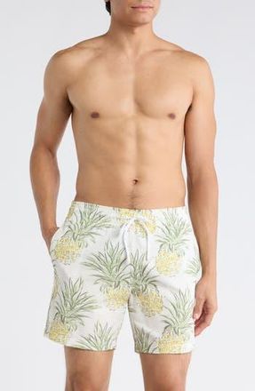 Trunks Surf & Swim Co. Sano 6.5-Inch Swim Shorts in Off-White at Nordstrom Rack, Size X-Large