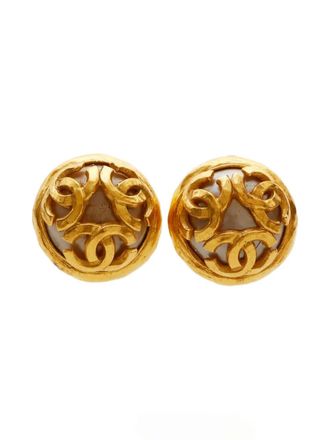 Chanel 1994 Coco Mark clip-on earrings - women - Gold Plated - One Size