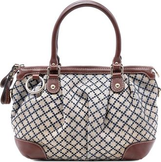 Gucci Pre-owned Gucci Diamante Canvas Sukey Satchel Ladies AKKHLDELBRFE1ZAX