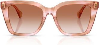 Ralph Lauren 53mm Square Sunglasses in Rose Havana Brown/brown at Nordstrom