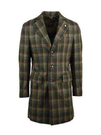 Lubiam Green Wool-Cashmere Coat