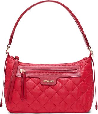 MZ Wallace Small Park Quilted Nylon Shoulder Bag in Apple at Nordstrom