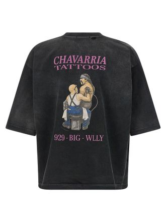Willy Chavarria Willy Tattoo Print T-Shirt - Black