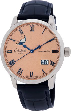 Glash&uuml;tte Original Senator Excellence Panorama Automatic Moon Phase Mens Watch 36-24-04-02-61