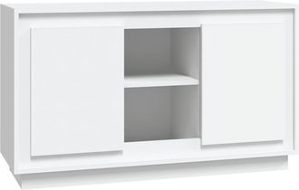 vidaXL Aparador De Madera Contrachapada Blanco 102x35x60 Cm Vidaxl