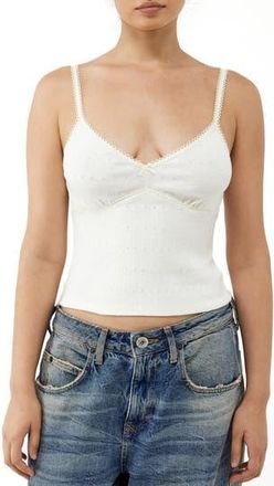 BDG Love Pointelle Cotton Camisole in Ivory at Nordstrom Rack, Size X-Small