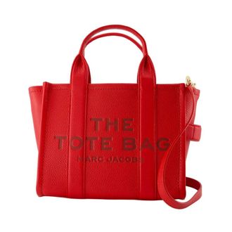 Marc Jacobs Leather Mini Tote Bag - female - Marc Jacobs - Shopping Bags - Red - ONE SIZE - Bags