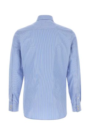 Valentino Garavani 7v3abr60ay9 Scj Rigacelestebiancoblu Exterior: Cotton Camicie Shirt