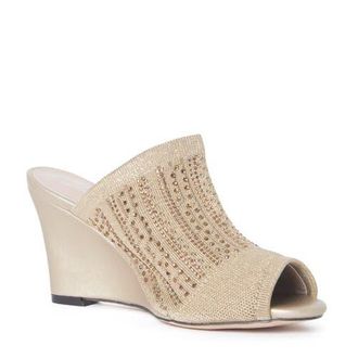 Lauren Lorraine Martha Wedge Sandal in Gold at Nordstrom, Size 7.5