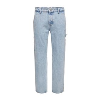 Only & Sons Jeans Edge - Heren - Regular Fit Jeans - Blauw - W28 - Jeans