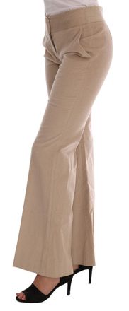 Ermanno Scervino Womens Beige Cotton Bootcut Pants