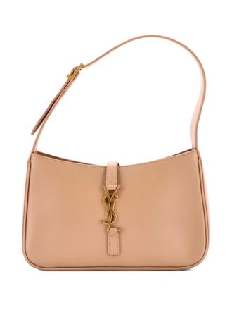 Saint Laurent Le 5 a 7 Leather Small hobo bag - women - Calf Leather - One Size - Neutrals