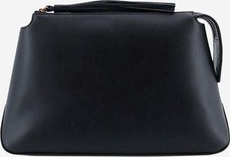 Pinko Womens Leather Beauty Case With Logo Black Accessory