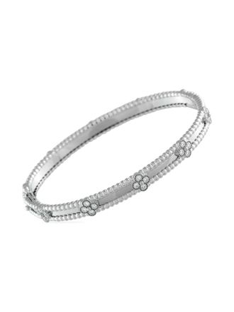 Van Cleef & Arpels 18kt witgouden armband met diamant - Zilver