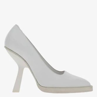 Ferragamo Anser X5 Leather Pumps, Size 10 C