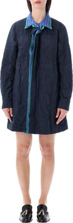 Loewe Dark Blue Shirt Collar Dress