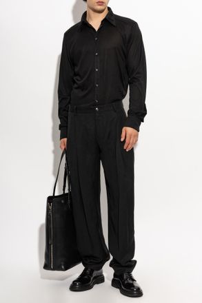 Dolce & Gabbana Pleated Trousers, Mens, Black