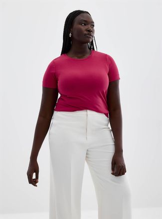 Contemporaine Womens Solid SUPIMA cotton jersey T-shirt