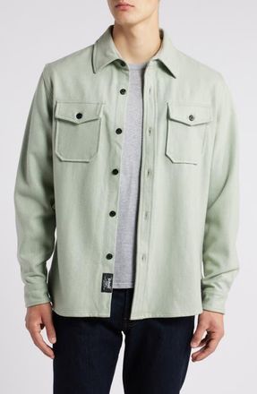 Schott NYC CPO Wool Blend Work Shirt in Mint at Nordstrom, Size Xx-Large