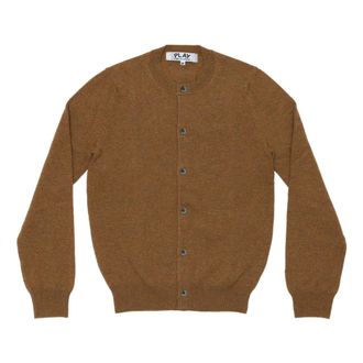 Comme Des Gar&ccedil;ons (WMNS) COMME des GARCONS PLAY Cardigan Pastel Series Sleeve Heart Brown AZ-N091-051-3