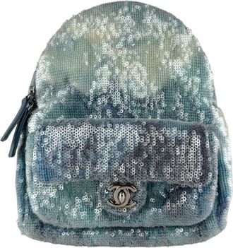 Chanel Blue Spangles Backpack (Pre-Owned)