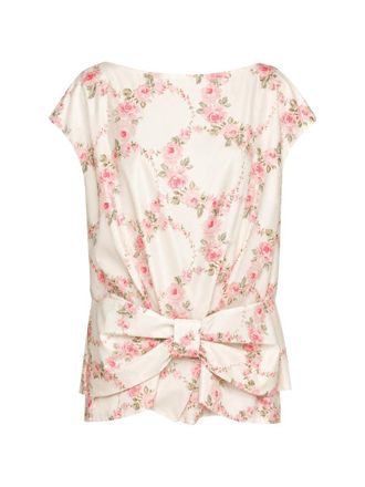 Simone Rocha Boxy Peplum Bow Detail Top