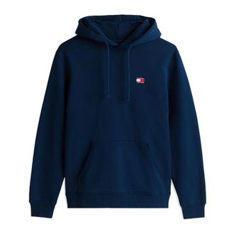 Tommy Jeans Hoodies, male, Blue, Size: 2XL TJM Reg Badge Hoodie