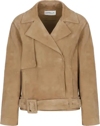 Marella Jassen, Dames, Bruin, S, Leather Jassen
