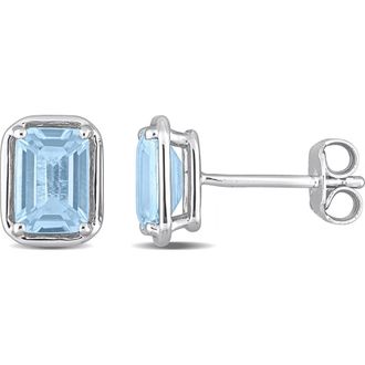 Delmar Sterling Silver Blue Topaz Stud Earrings at Nordstrom Rack