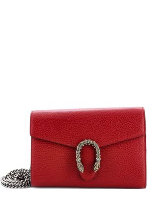Gucci Dionysus Chain Wallet Leather with Embellished Detail Small crossbody bag - Rood