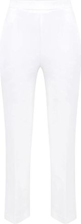 Elisabetta Franchi Pantalone - Dames - Straight fit broeken - Wit - L - Broeken