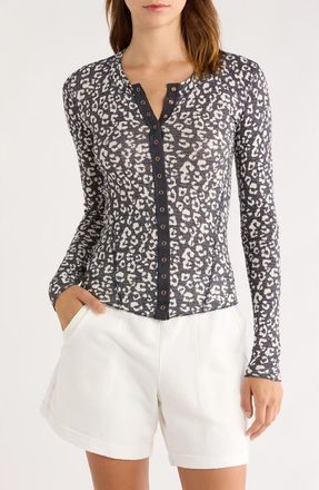 Free People Going Places Waffle Knit Cardigan in Charcoal Combo at Nordstrom, Size X-Small