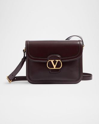 Valentino Garavani 9 to 5 Flap Leather Saddle Shoulder Bag