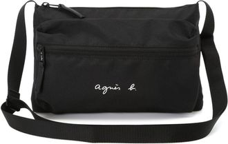 agn&egrave;s b. logo-print shoulder bag - women - Polyester - OS - Black