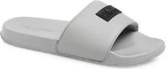 Karl Lagerfeld Paladin-Banded Recovery Slide in Light Grey at Nordstrom Rack, Size 12